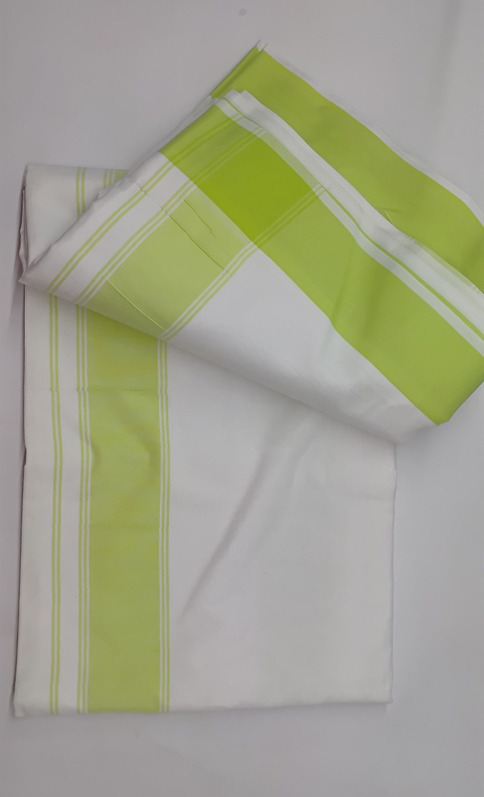 White Woven Border Cotton Temple Wear Dhoti