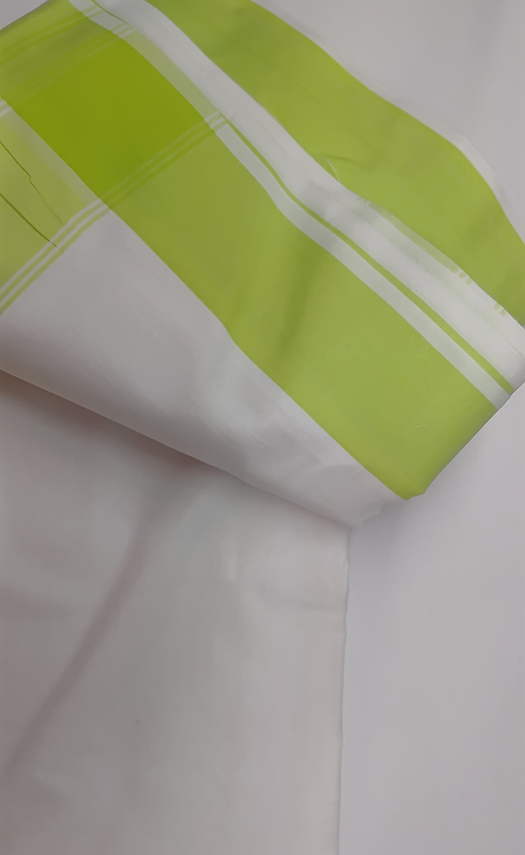 White Woven Border Cotton Temple Wear Dhoti