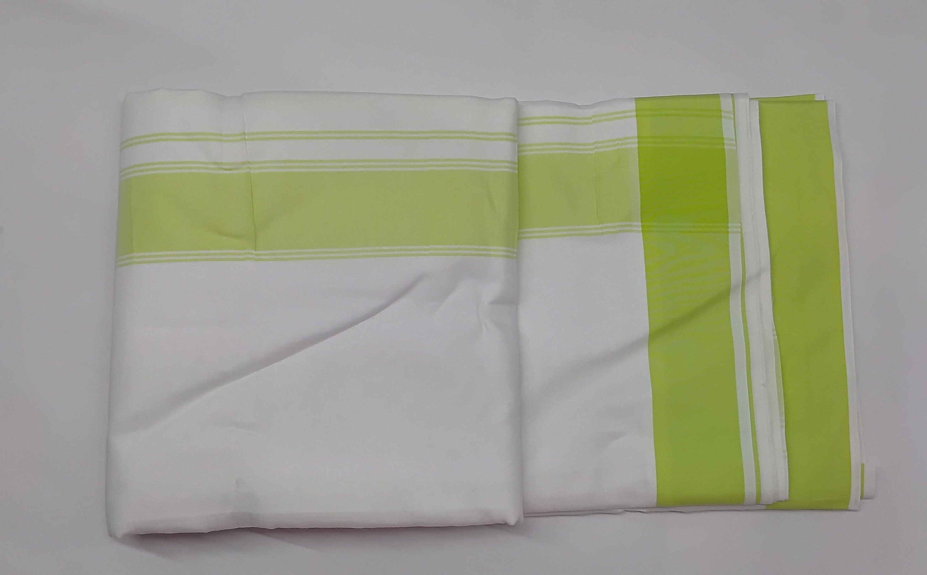 White Woven Border Cotton Temple Wear Dhoti