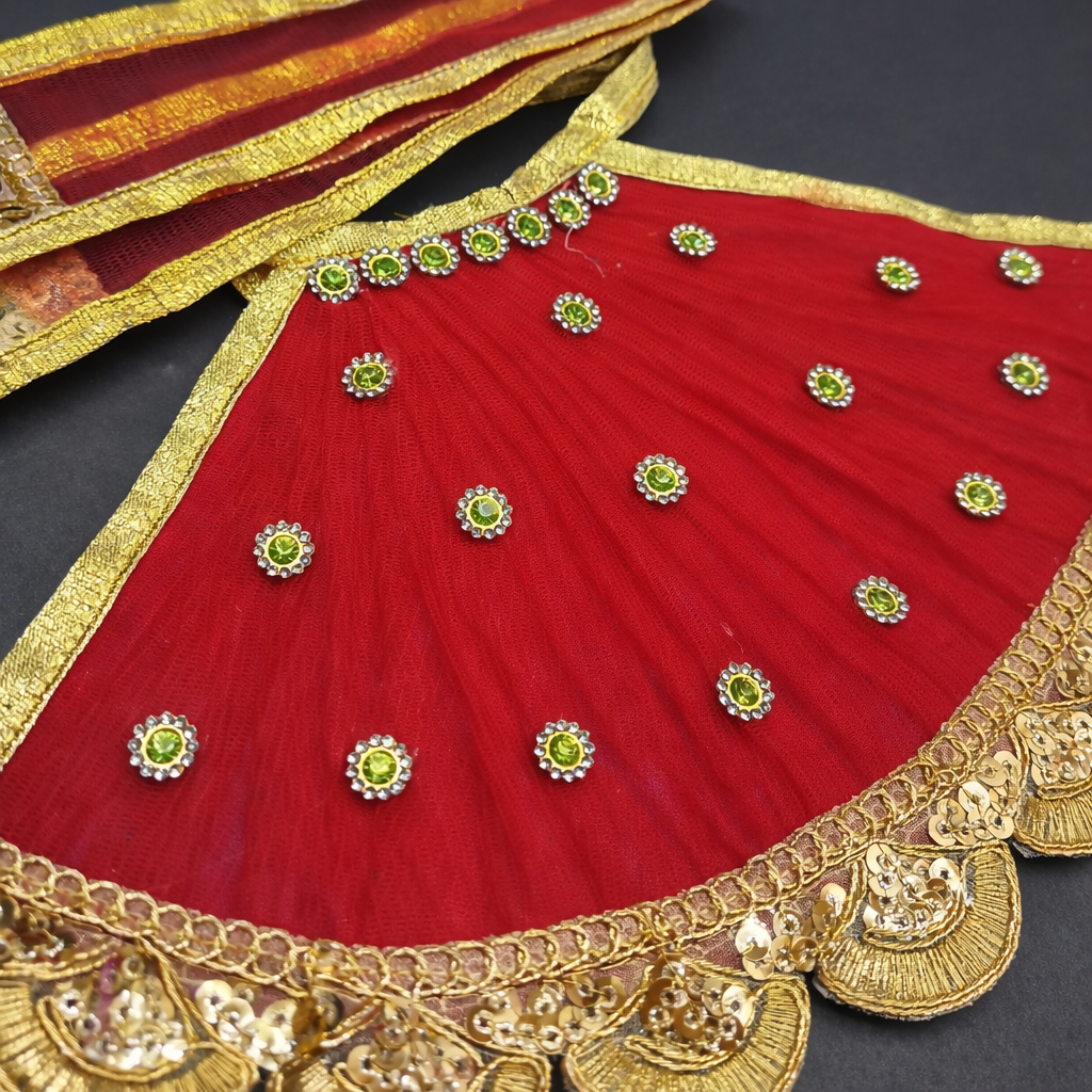 Premium Handmade Mata Rani Poshak With Heavy Embroidery Work Design