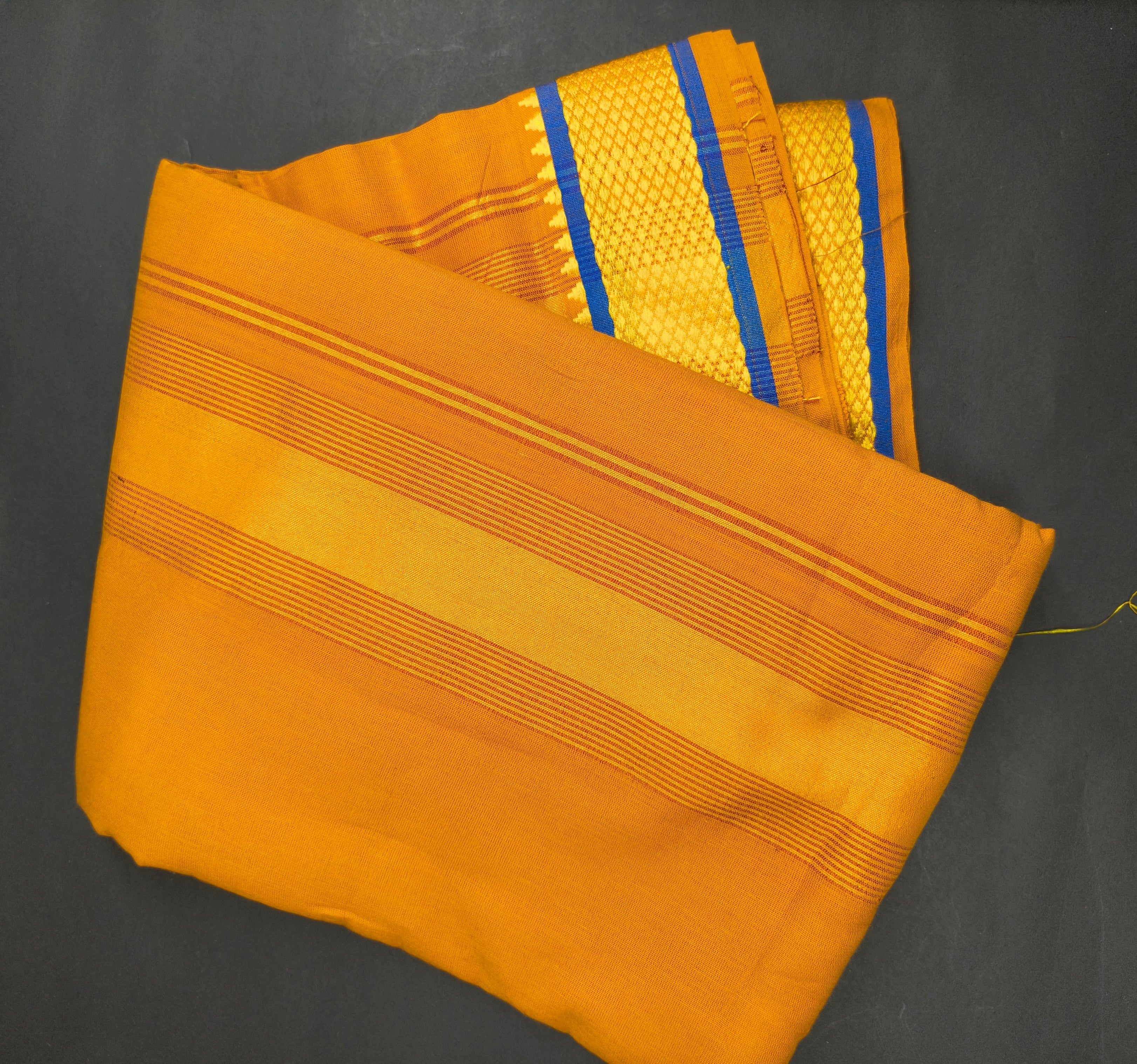 Golden Temple Border Cotton Puja Dhoti