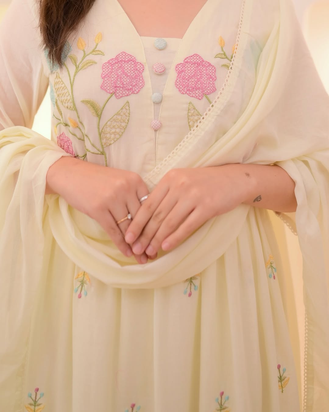 Elegant Chanderi Embroidered Ethnic Ensemble for Festive Formal Occasions Wear